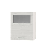 Кухонный модуль витрина Оптима Верх ВВГ14-600 Белый/Дуб Крафт Белый 600х296х720 мм (DTM-073492)