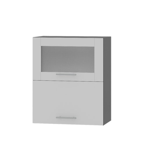 Кухонный модуль витрина Оптима Верх ВВГ14-600 Антрацит/Нимфея Альба (Белый) 600х296х720 мм (DTM-073489)