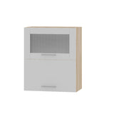 Кухонный модуль витрина Оптима Верх ВВГ14-600 Дуб Сонома/Нимфея Альба (Белый) 600х296х720 мм (DTM-073349)