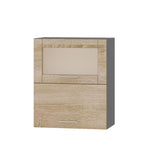 Кухонный модуль витрина Оптима Верх ВВГ14-600 Антрацит/Дуб Сонома 600х296х720 мм (DTM-073569)