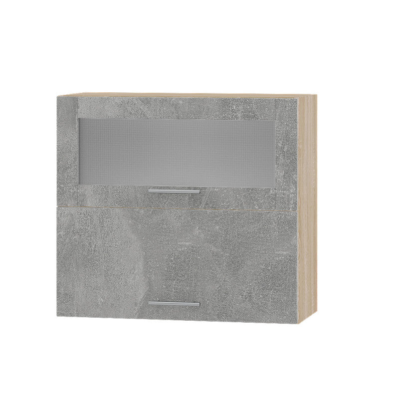 Кухонный модуль витрина Оптима Верх ВВГ14-800 Дуб Сонома/Бетон 800х296х720 мм (DTM-073372)