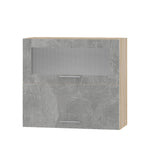 Кухонный модуль витрина Оптима Верх ВВГ14-800 Дуб Сонома/Бетон 800х296х720 мм (DTM-073372)