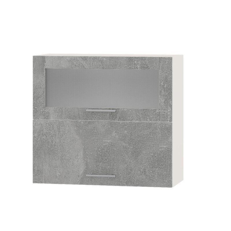 Кухонный модуль витрина Оптима Верх ВВГ14-800 Белый/Бетон 800х296х720 мм (DTM-073358)