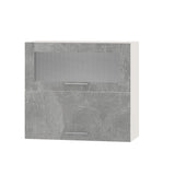 Кухонный модуль витрина Оптима Верх ВВГ14-800 Белый/Бетон 800х296х720 мм (DTM-073358)