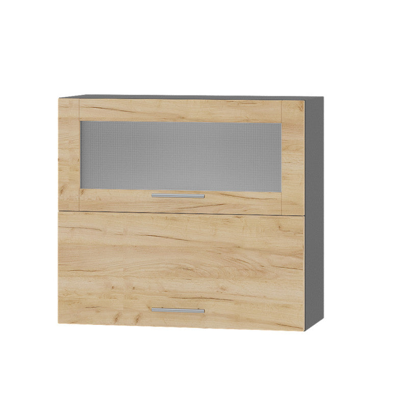 Кухонный модуль витрина Оптима Верх ВВГ14-800 Антрацит/Дуб Крафт Золотой 800х296х720 мм (DTM-073353)