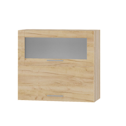 Кухонный модуль витрина Оптима Верх ВВГ14-800 Дуб Сонома/Дуб Крафт Золотой 800х296х720 мм (DTM-073374)