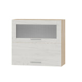 Кухонный модуль витрина Оптима Верх ВВГ14-800 Дуб Сонома/Дуб Крафт Белый 800х296х720 мм (DTM-073373)