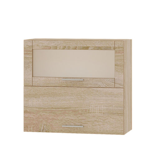 Кухонный модуль витрина Оптима Верх ВВГ14-800 Дуб Сонома/Дуб Сонома 800х296х720 мм (DTM-073375)