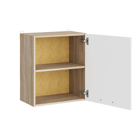 Кухонный модуль верхний Эверест Эко 500 дуб сонома/нимфея альба (белый) 50х30х58 см (DTM-071011)