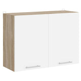 Кухонный модуль верхний Эверест Эко 800 дуб сонома/нимфея альба (белый) 80х30х58 см (DTM-071005)