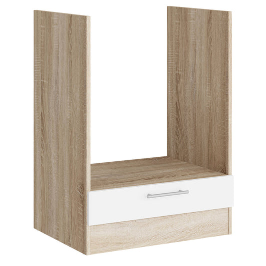 Кухонный модуль под духовку Эверест Эко 600 дуб сонома/нимфея альба (белый) 60х46х82 см (DTM-071036)