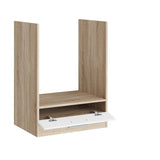 Кухонный модуль под духовку Эверест Эко 600 дуб сонома/нимфея альба (белый) 60х46х82 см (DTM-071036)