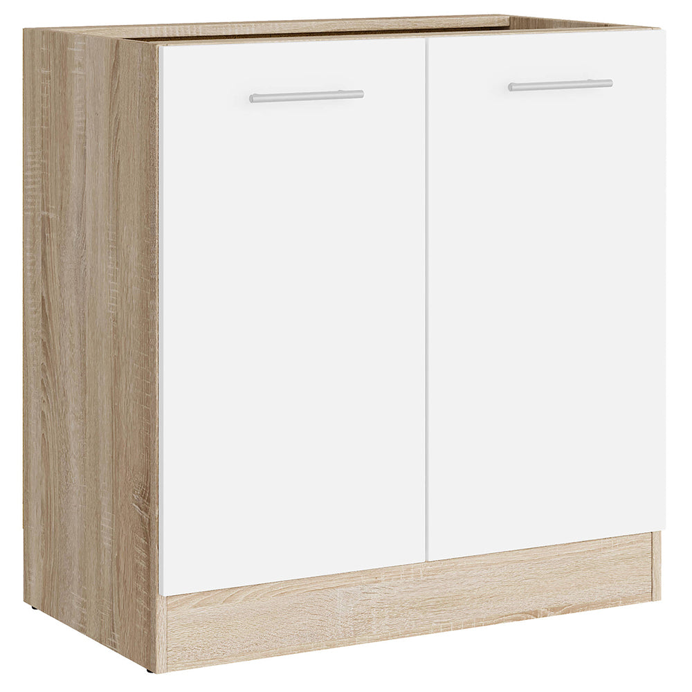 Кухонный модуль нижний Эверест Эко 800 дуб сонома/нимфея альба (белый) (без столешницы) 80х46х82 см (DTM-071039)