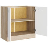 Кухонный модуль нижний Эверест Эко 800 дуб сонома/нимфея альба (белый) (без столешницы) 80х46х82 см (DTM-071039)