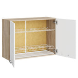 Кухонный модуль с сушилкой для посуды Эверест Эко 800 дуб сонома/нимфея альба (белый) 80х30х58 см (DTM-071007)