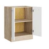 Кухонный модуль нижний Эверест Эко 600 дуб сонома/нимфея альба (белый) (без столешницы) 60х46х82 см (DTM-071042)