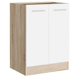 Кухонный модуль нижний Эверест Эко 600 дуб сонома/нимфея альба (белый) (без столешницы) 60х46х82 см (DTM-071042)