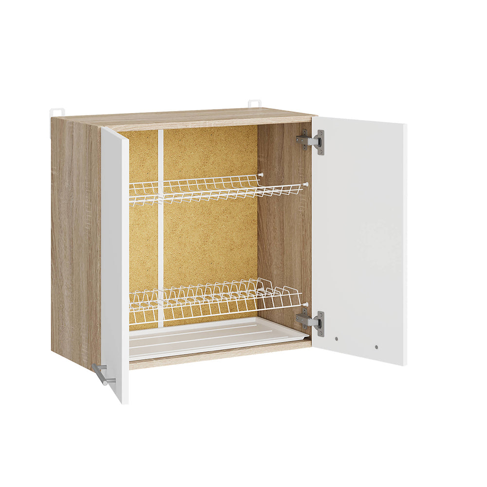 Кухонный модуль с сушилкой для посуды Эверест Эко 600 дуб сонома/нимфея альба 60х30х58 см (DTM-071008)