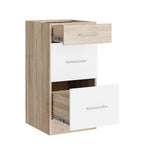 Кухонный модуль на 3 ящика Эверест Эко 400 дуб сонома/нимфея альба (белый) (без столешницы) 40х46х82 см (DTM-071046)