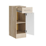 Кухонный модуль нижний с шухлядой Эверест Эко 300 дуб сонома/нимфея альба (белый) (без столешницы) 30х46х82 см (DTM-071047)