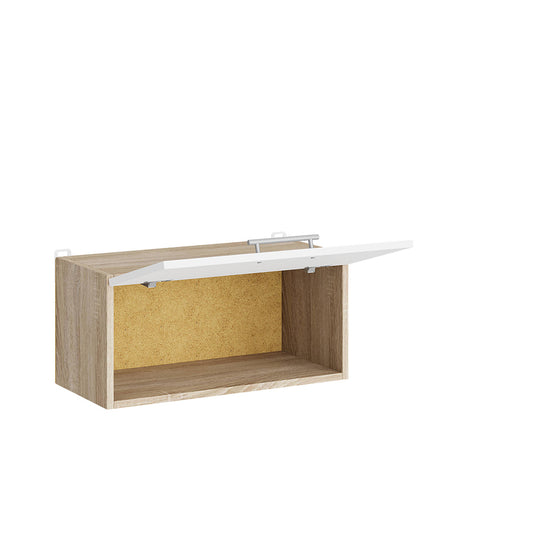 Кухонный модуль под вытяжку Эверест Эко 600 дуб сонома/нимфея альба (белый) 60х30х28 см (DTM-071010)