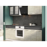 Кухня модульная Эверест Эко набор №3 крафт белый/графит 2.4 м столешница Скай (DTM-071063)