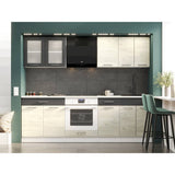 Кухня модульная Эверест Эко набор №3 крафт белый/графит 2.4 м столешница Скай (DTM-071063)