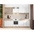 Кухня модульная Эверест Эко набор №3 дуб сонома/нимфея альба (белый) 2.4 м столешница Скай (DTM-071058)