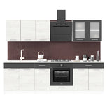 Кухня модульная Эверест Эко набор №4 дуб крафт белый/графит/белый 2,6 м столешница Скай (DTM-071061)