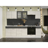 Кухня модульная Эверест Эко набор №5 крафт белый/графит 2.6 м столешница Скай (DTM-071064)