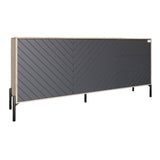 Комод с черными металлическими ножками LION Амарант 168x40x76,5 см Дуб сонома/Графитовый (LION-041889)