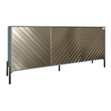 Комод с черными металлическими ножками LION Амарант 168x40x76,5 см Гранит серый/Перламутровый металлик (RAL-7048) 1680x400x765 мм (LION-041921)