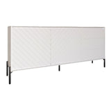 Комод с черными металлическими ножками LION Амарант 168x40x76,5 см Бетон Style/Белый (LION-041907)