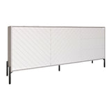 Комод с черными металлическими ножками LION Амарант 168x40x76,5 см Кашемир/Белый (LION-041913)