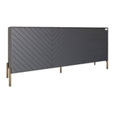 Комод с золотыми металлическими ножками LION Амарант 168x40x76,5 см Антрацит/Графитовый (LION-041933)