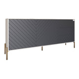 Комод с золотыми металлическими ножками LION Амарант 168x40x76,5 см Бетон Style/Графитовый (LION-041939)