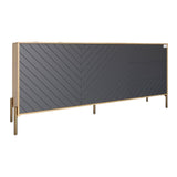 Комод с золотыми металлическими ножками LION Амарант 168x40x76,5 см Дуб Артизан/Графитовый (LION-041941)