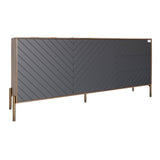 Комод с золотыми металлическими ножками LION Амарант 168x40x76,5 см Дуб Ливорно/Графитовый (LION-041945)