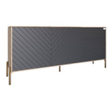 Комод с золотыми металлическими ножками LION Амарант 168x40x76,5 см Антрацит/Графитовый (LION-041947)