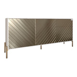 Комод с золотыми металлическими ножками LION Амарант 168x40x76,5 см Бетон Style/Перламутровый металлик (RAL-7048) 1680x400x765 мм (LION-041972)