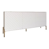 Комод с золотыми металлическими ножками LION Амарант 168x40x76,5 см Бетон Style/Белый (LION-041955)