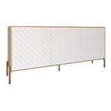 Комод с золотыми металлическими ножками LION Амарант 168x40x76,5 см Дуб Аппалачи/Белый (LION-041964)