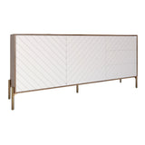 Комод с золотыми металлическими ножками LION Амарант 168x40x76,5 см Дуб Ливорно/Белый (LION-041961)