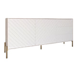 Тумба под телевизор с золотыми металлическими ножками LION Амарант 168x40x76,5 см Самоа Дымчатый/Белый (LION-043071)