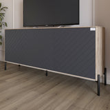 Тумба под телевизор с черными металлическими ножками LION Амарант 168x40x76,5 см Дуб сонома/Графітовий (LION-043007)