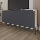 Тумба под телевизор с золотыми металлическими ножками LION Амарант 168x40x76,5 см Дуб сонома/Графитовый (LION-043081)