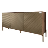 Тумба под телевизор с золотыми металлическими ножками LION Амарант 168x40x76,5 см Дуб Ливорно/Перламутровый металлик (RAL-7048) 1680x400x765 (LION-043051)