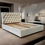 Двуспальная кровать с мягким изголовьем LION Аврора Лили 94 140х200 см (LION-041692)