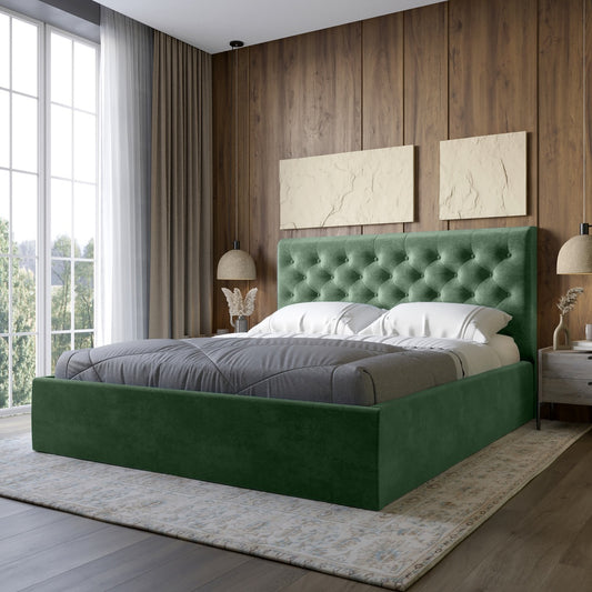 Двуспальная кровать с мягким изголовьем LION Аврора Лили 37 160х200 см (LION-041678)