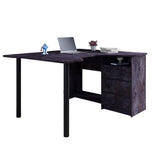 Геймерский компьютерный стол LION Буст угловой с ящиками Бетон темный (LION-041451)